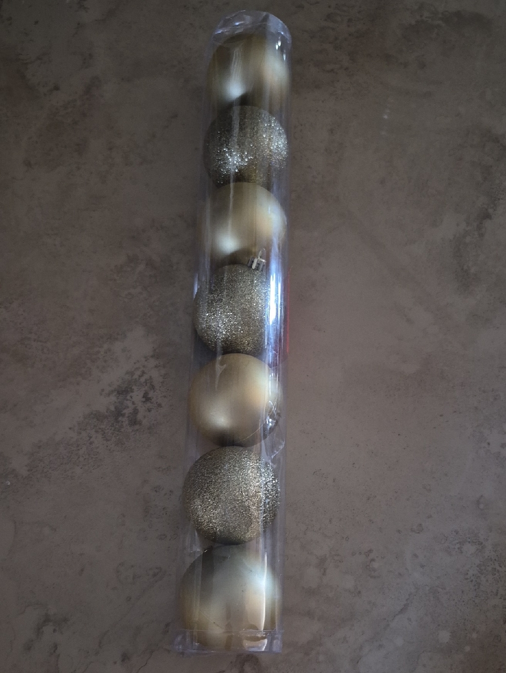 Gold Christmas Ornament Ball Set - 7 Pack